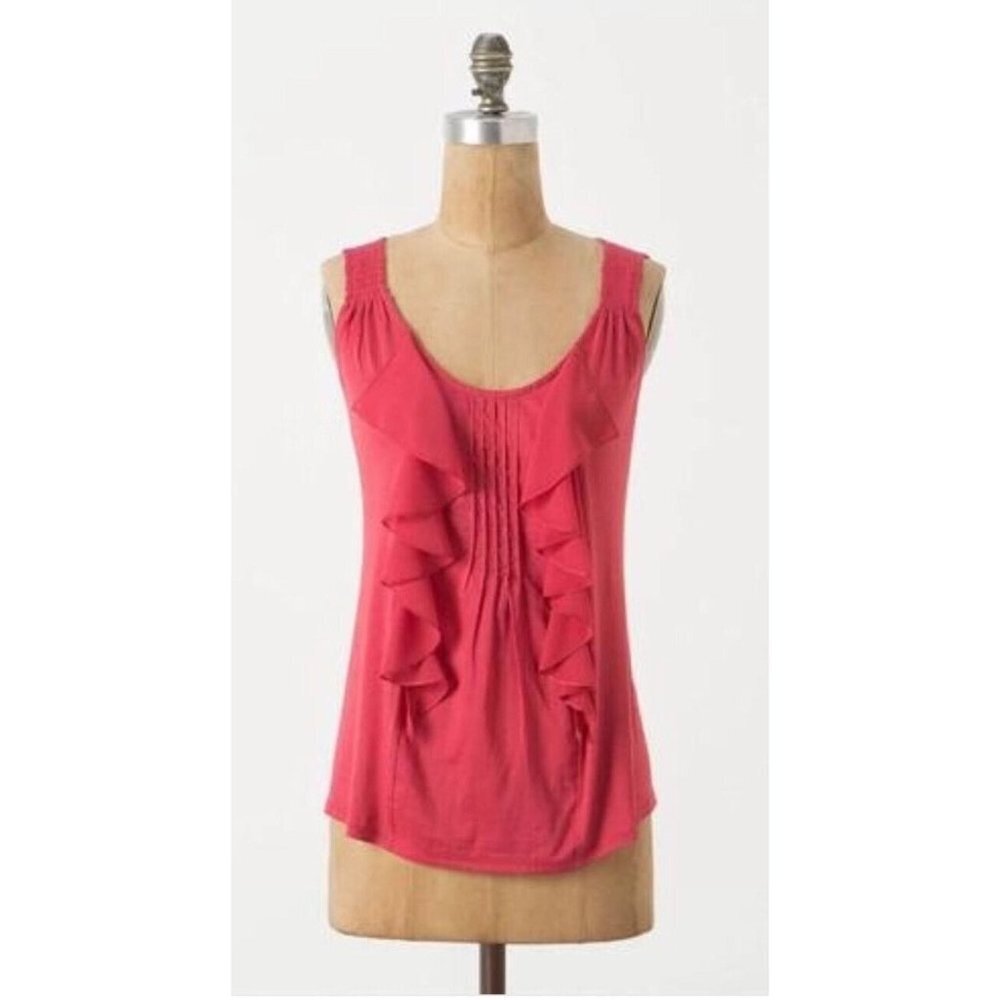 Anthropologie Tousled Pintuck tank by Tiny size Sm